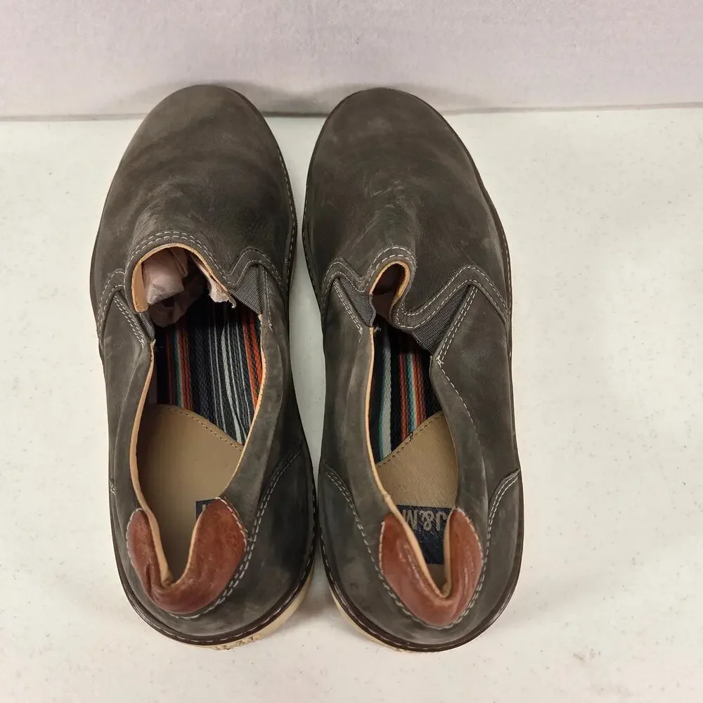 J&M Brown Leather Slip On Loafers Casual Comfort Shoes Mens 11M NWOT